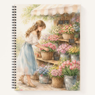 Blooming Dreams Journal – Girl at FSpiral Notebook