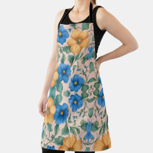 Blooming Elegance: Floral Design Apron