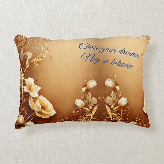 Blooming Elegance: Floral Throw Pillow (Front)