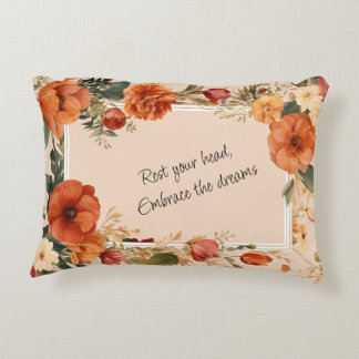 Blooming Elegance: Floral Throw Pillow