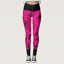 "Blooming Elegance: Rose Pattern Women Leggings"