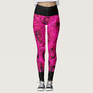 "Blooming Elegance: Rose Pattern Women Leggings" Leggings
