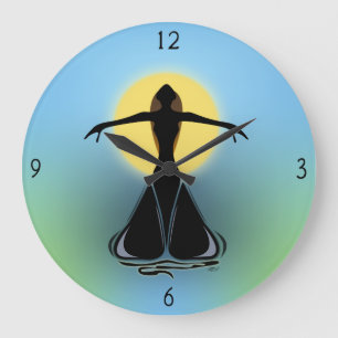 Blooming Female Large Clock
