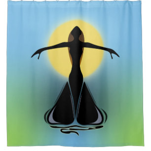 Blooming Female Shower Curtain