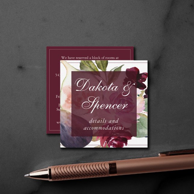 Blooming Figs | Moody Rustic Fruit Blossom Details Enclosure Card (Creator Uploaded)