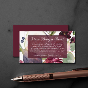 Blooming Figs   Rustic Fruit Blossoms Book Request Enclosure Card