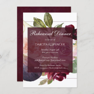 Blooming Figs   Rustic Fruit Blossoms Rehearsal Invitation