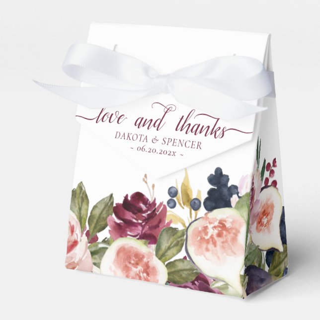 Blooming Figs | Rustic Moody Love and Thanks Favour Box (Front Side)