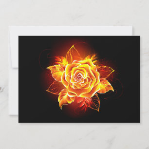 Blooming Fire Rose Advice Card