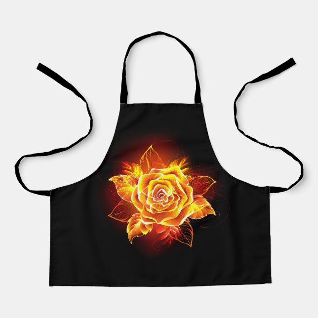 Blooming Fire Rose Apron (Front)