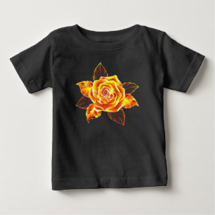 Blooming Fire Rose Baby T-Shirt
