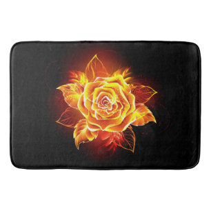 Blooming Fire Rose Bath Mat