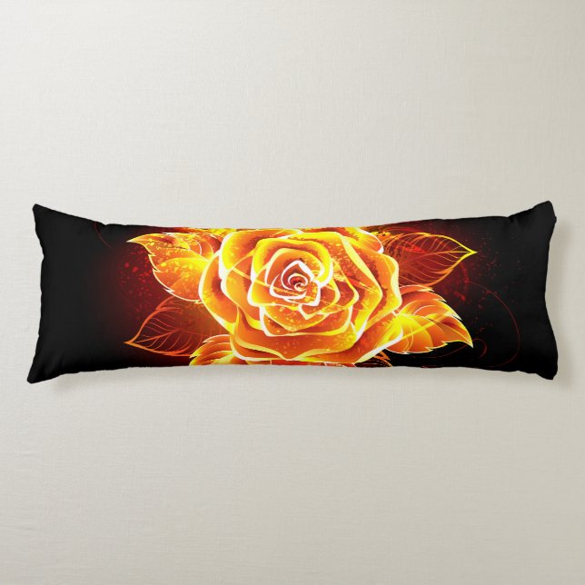 Blooming Fire Rose Body Cushion (Front)