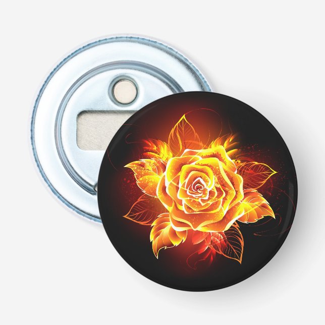 Blooming Fire Rose Bottle Opener (Front)