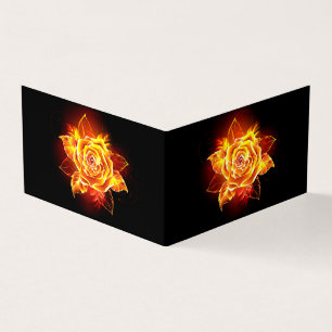 Blooming Fire Rose Business Card
