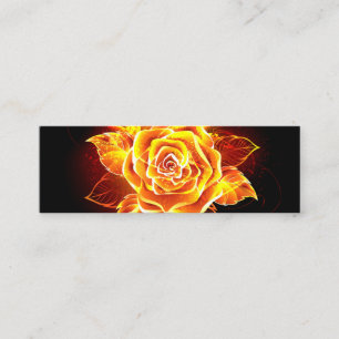 Blooming Fire Rose Calling Card