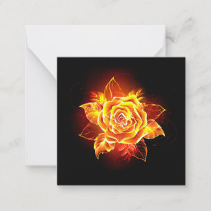 Blooming Fire Rose Card