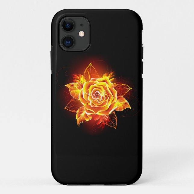 Blooming Fire Rose Case-Mate iPhone Case (Back)