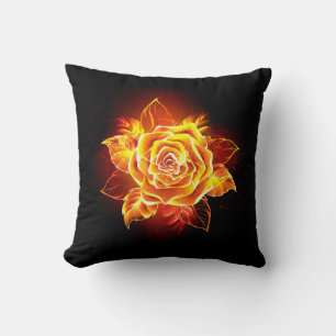 Blooming Fire Rose Cushion