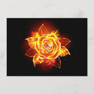 Blooming Fire Rose Enclosure Card