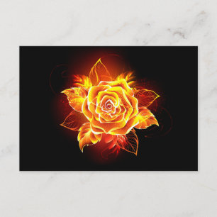 Blooming Fire Rose Enclosure Card