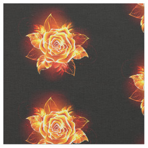 Blooming Fire Rose Fabric