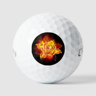 Blooming Fire Rose Golf Balls