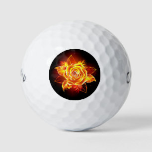Blooming Fire Rose Golf Balls