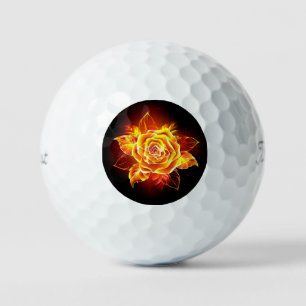 Blooming Fire Rose Golf Balls