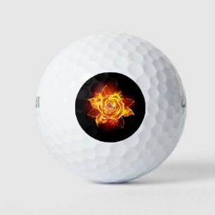 Blooming Fire Rose Golf Balls