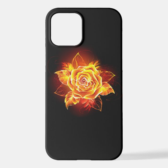 Blooming Fire Rose iPhone Case (Back)