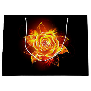 Blooming Fire Rose Large Gift Bag