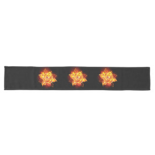 Blooming Fire Rose Long Table Runner