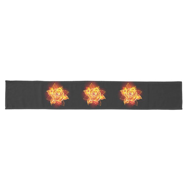 Blooming Fire Rose Long Table Runner (Horizontal)