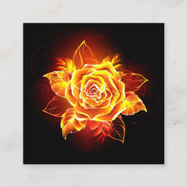Blooming Fire Rose Loyalty Card (Front)