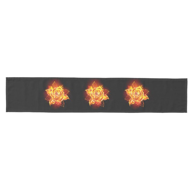 Blooming Fire Rose Medium Table Runner (Horizontal)