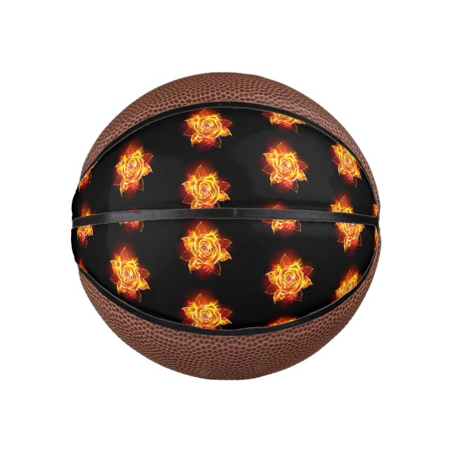 Blooming Fire Rose Mini Basketball (Front)