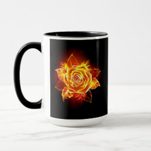 Blooming Fire Rose Mug
