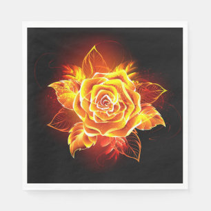 Blooming Fire Rose Napkin