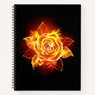Blooming Fire Rose Notebook