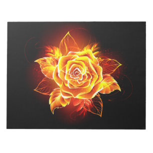 Blooming Fire Rose Notepad