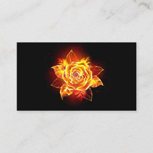Blooming Fire Rose Referral Card (Front)