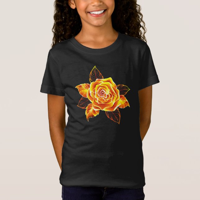 Blooming Fire Rose T-Shirt (Front)