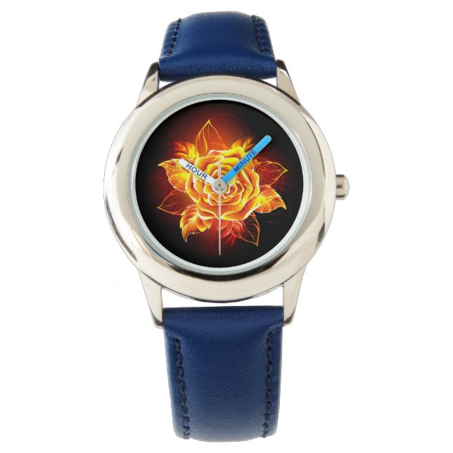 Blooming Fire Rose Watch (Front)