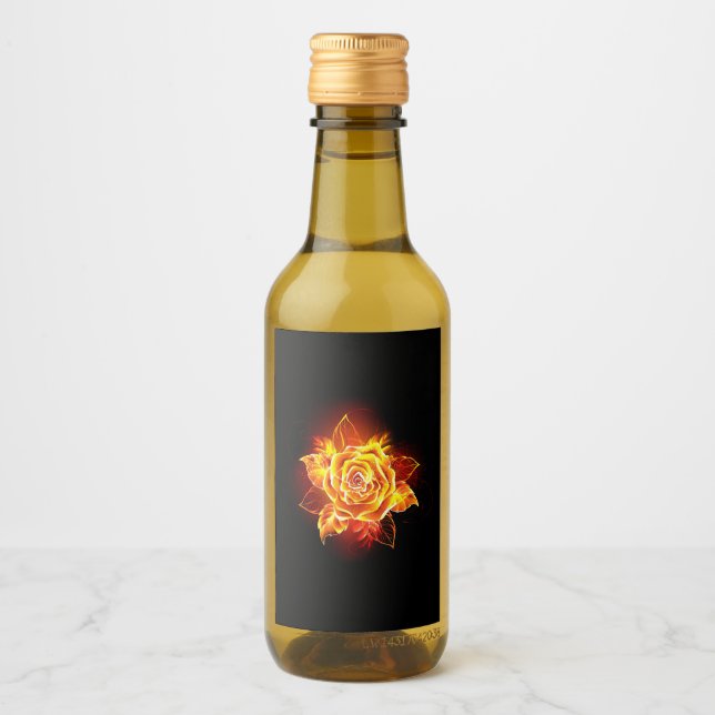 Blooming Fire Rose Wine Label (Front)