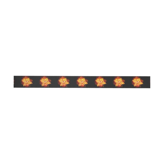 Blooming Fire Rose Wrap Around Label (Individual)