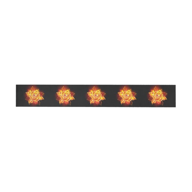 Blooming Fire Rose Wrap Around Label (Individual)