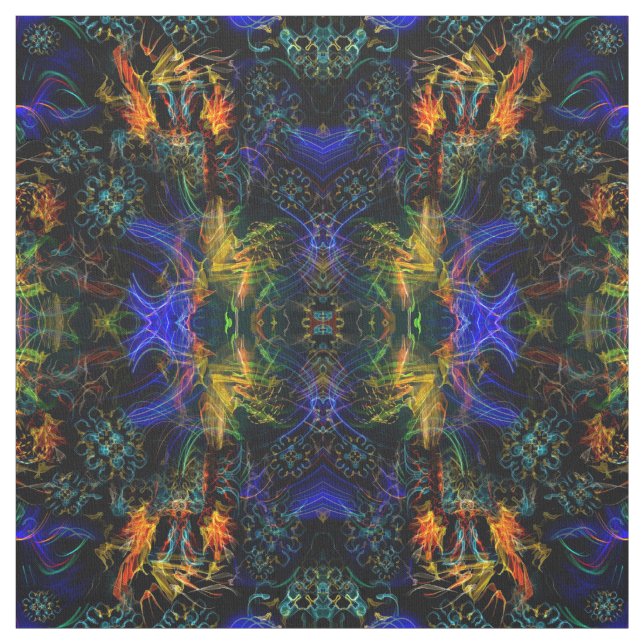 Blooming Fireworks Exotic Explosion Fabric (Swatch)