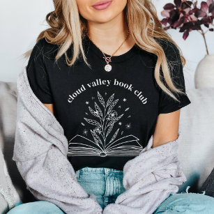 Blooming Floral Book Personalised Book Club T-Shirt