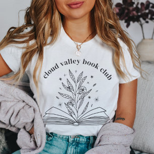 Blooming Floral Book Personalised Book Club T-Shirt